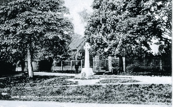 NEW MEMORIAL: Haughton's runic cross shortly after its unveiling on October 20, 1920. It has since been turned by 45 degrees