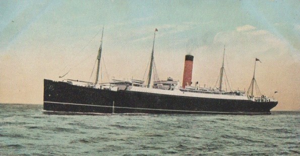 The SS Ivernia, which carried the Durham Pals from Egypt to France