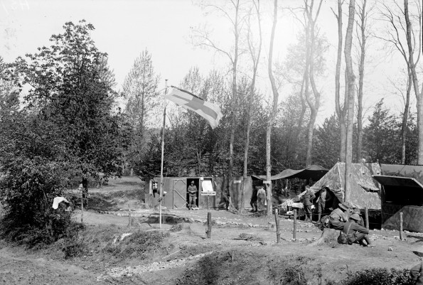 DEPRESSING: A New Zealand field hospital in the woods at Bus Les Artois, where the Durham Pals were billeted after their first taste of life in the trenches