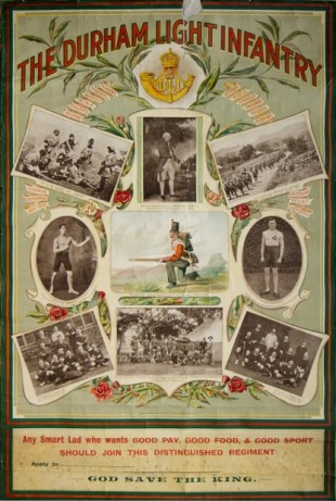 CALL TO ARMS: Durham Light Infantry First World War recruiting poster