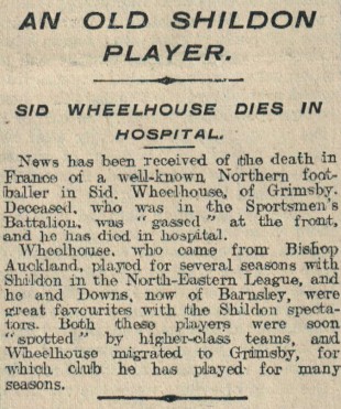 TRIBUTE IN PRINT: Sid Wheelhouse’s obituary appeared in The Northern Echo on September 27, 1916, eight days after his death