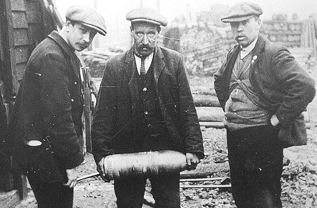 Shell shocked: after the bombardment, unexploded shells were discovered in the streets of Hartlepool