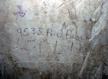 UNKNOWN: Underground graffiti written by DLI soldier J Brown