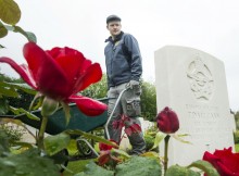 Garden Caretaker 1st Class Nick Holden at the Harrogate (Stonefall) Cemetery in North Yorkshire, where 23 First World War servicemen are buried or commemorated, as preparations are made to mark the Centenary of the Battle of the Somme on the 1st of July
