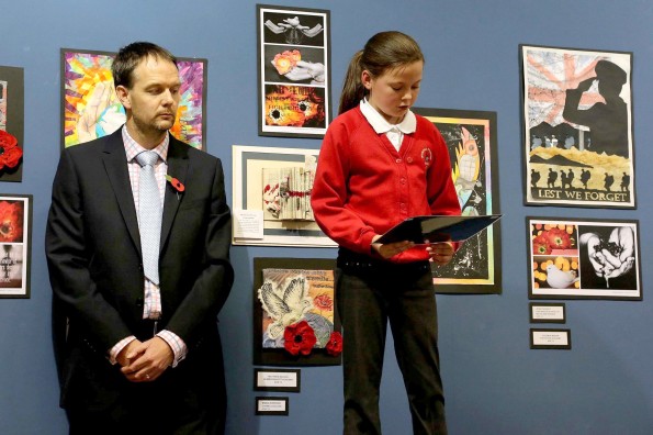 SCHOOLS EXHIBITION: School children from across Darlington read some of their poems during the event at the Crown Street Library in Darlington. Picture: DAVID WOOD