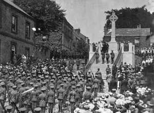 PROJECT: The unveiling of the regimental memorial at the top of Frenchgate in Richmond in 1921 Picture: GREEN HOWARDS MUSEUM