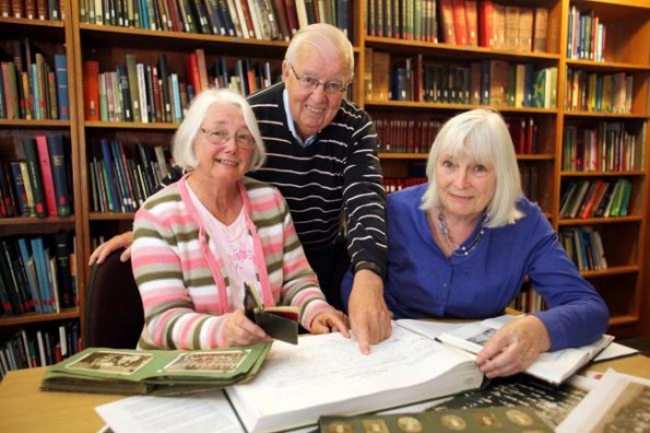 REUNITED: (l-r) Norma and Brian Corner with long-lost relative Margaret Eason