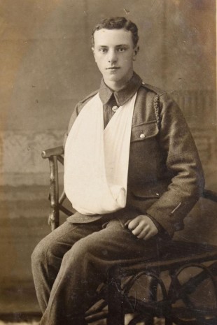 Tommy Crawford after he was injured with a bayonet