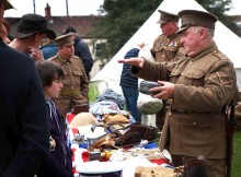 WAR WEEKEND: First World War re-enactment enthusiasts chat to visitors during the event in Sedgefield
