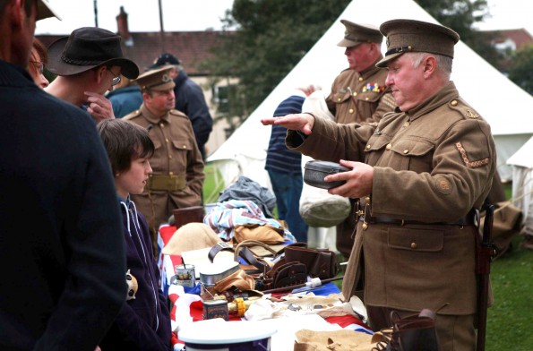 WAR WEEKEND: First World War re-enactment enthusiasts chat to visitors during the event in Sedgefield