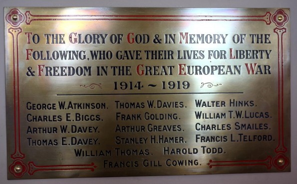 ETCHED IN HISTORY: The names of 15 men from east Darlington who died in the First World War