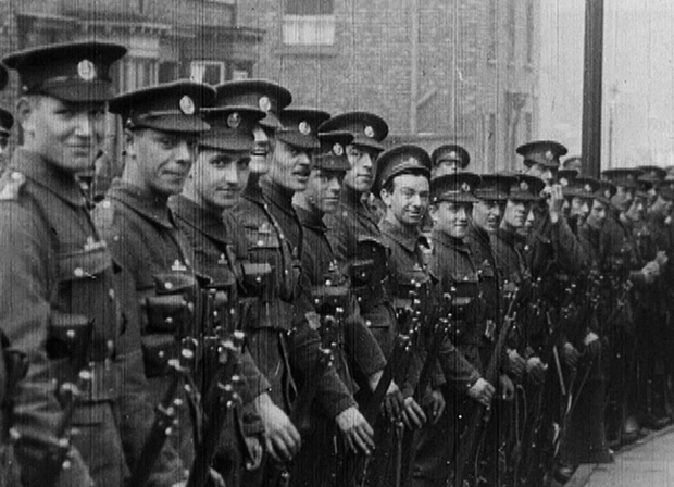 The rare footage of soldiers heading for the Western Front has been unearthed by the Yorkshire Film Archive