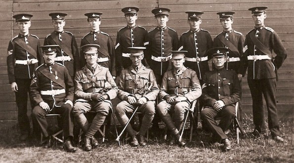 The 8th DLI: Sgt Teasdale is standing on the far right. Picture courtesy of Harry Moses