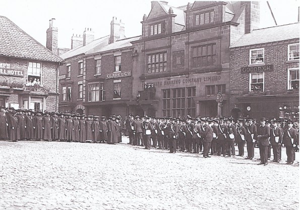 LOOKING BACK: People of Thirsk attend the Military Sunday ceremony in the Market Place before the outbreak of war in 1914